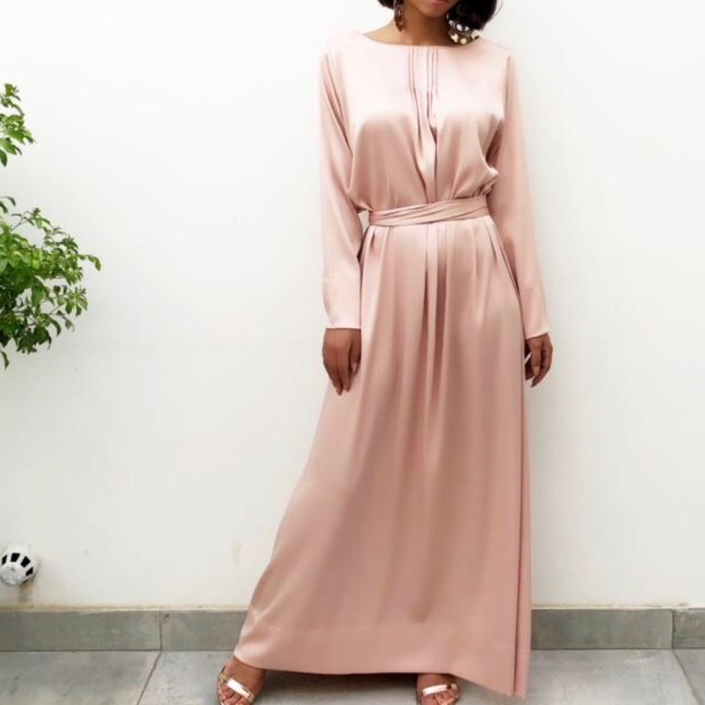 Designer Satin Tunic Dress